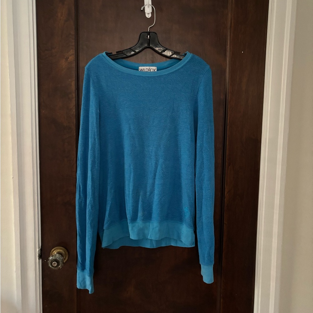 Wildfox Blue Long Sleeve Sweater